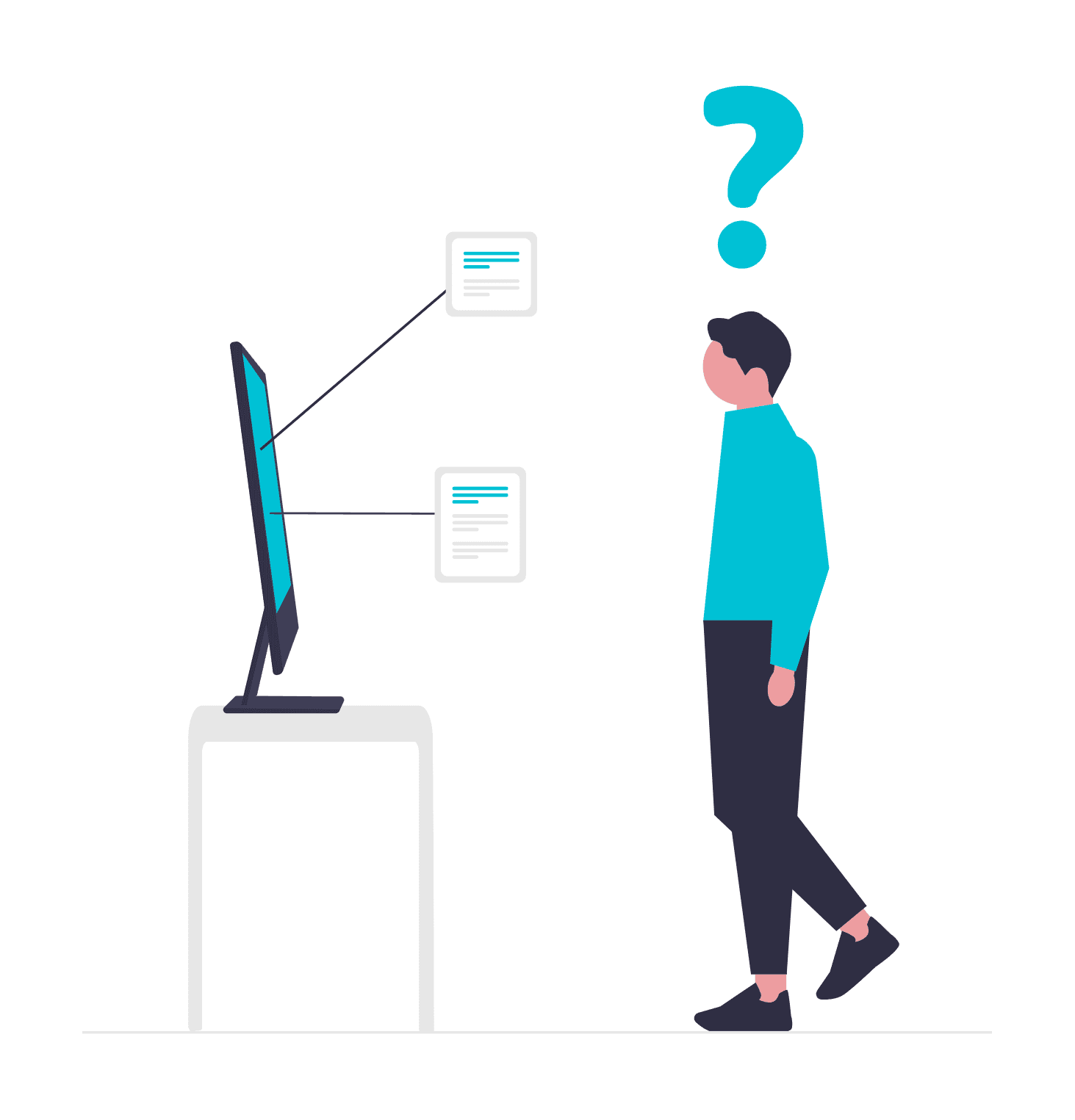 Ilustración de asistente con IA respondiendo consultas comerciales en canales digitales